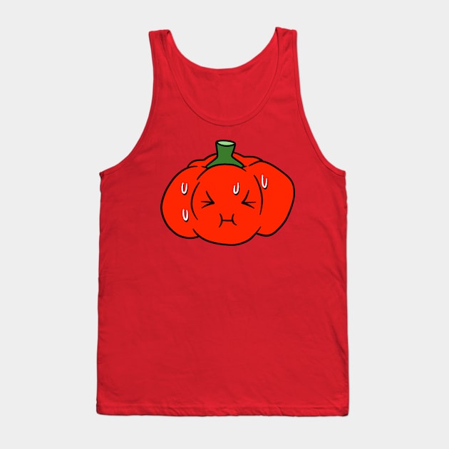 Nervous Red Bell Pepper Tank Top by saradaboru